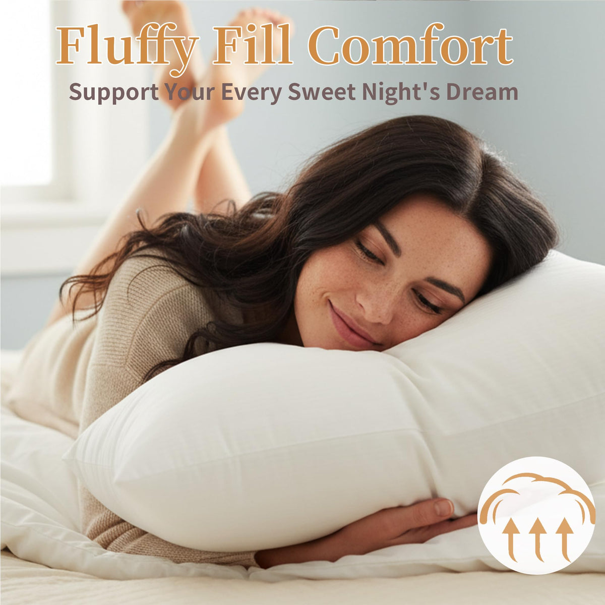 LOVELYREST King pillow care machine washable for easy refresh