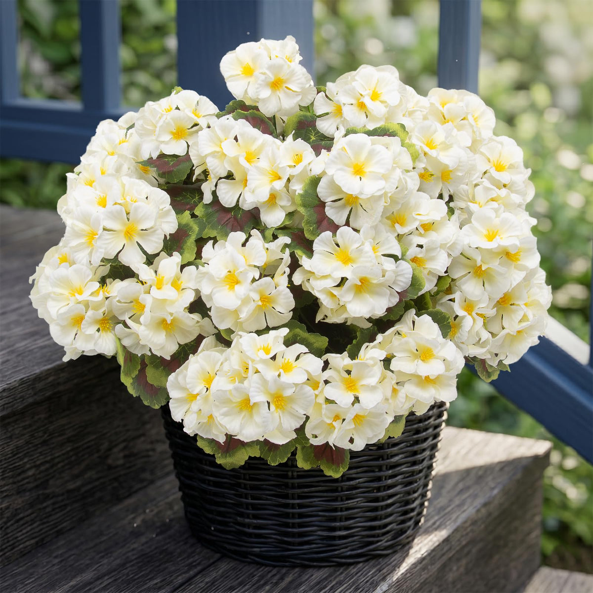 lovemoon outdoor white geraniums 8-pack UV resistant porch decor