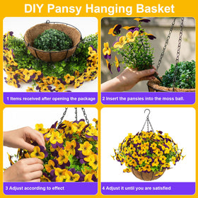 Lovemoon hanging basket assembly illustrating clean, no-styrofoam setup.