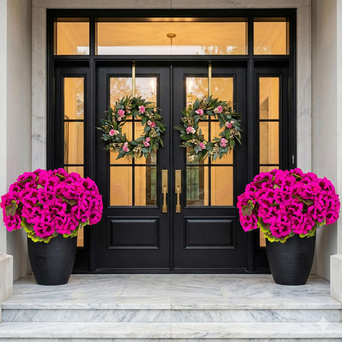 Lovemoon hotel shop decor geranium adds natural ambiance