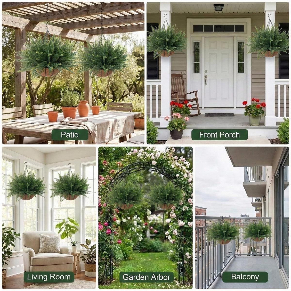Lovemoon indoor-outdoor fern decor suits porches and kitchens