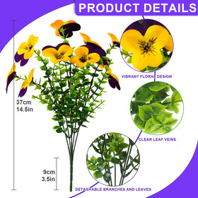 Lovemoon 24-piece pansy flowers for a full, lush front porch display.