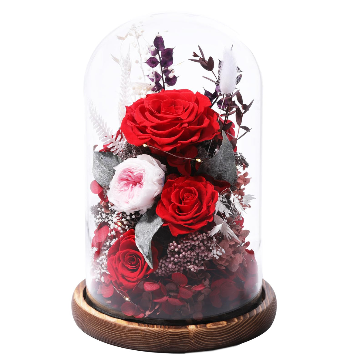 Lovenfold Forever Rose Dome closeup for a decorative centerpiece