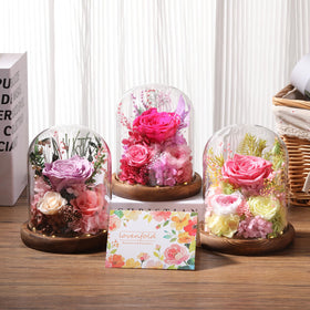 LOVENFOLD glass dome gift packaging, ready-made keepsake.