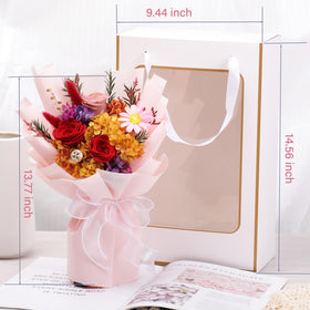 Lovenfold handmade bouquet with roses and hydrangeas for lasting elegance.