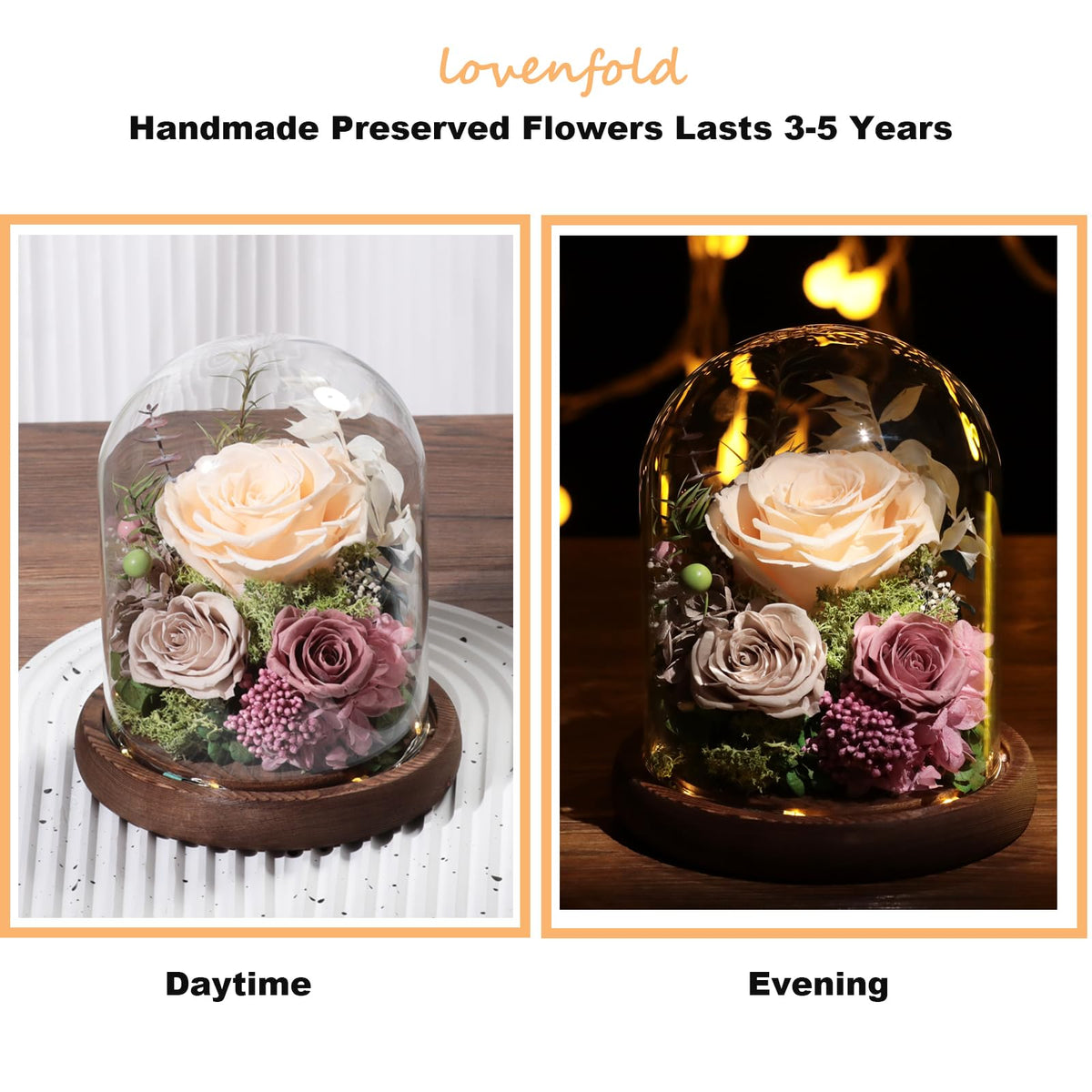Lovenfold Handmade preserved flowers offer long-lasting beauty without watering.