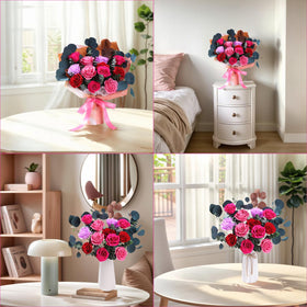 Lovenfold premium botanical composition with mixed roses