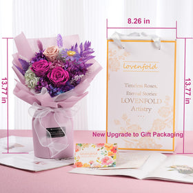 lovenfold preserved flowers artisan-design close-up: intricate layers and premium petals
