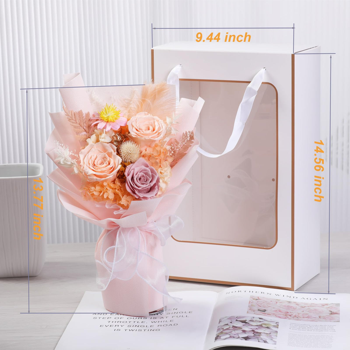 Lovenfold preserved-flowers-closeup shows textured petals and color durability.