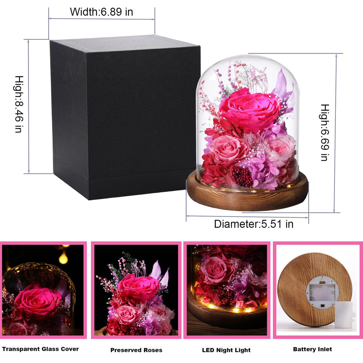 Lovenfold preserved flowers with hydrangea bouquet, long-lasting beauty.