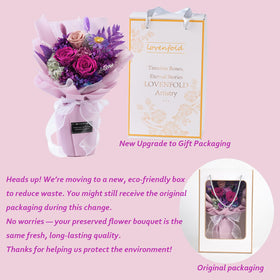 lovenfold preserved flowers long-lasting display: ideal for home or office