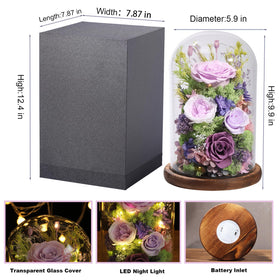 Lovenfold preserved rose dome display for a lasting centerpiece