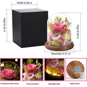 LOVENFOLD preserved rose garden essence dome, natural beauty without upkeep.