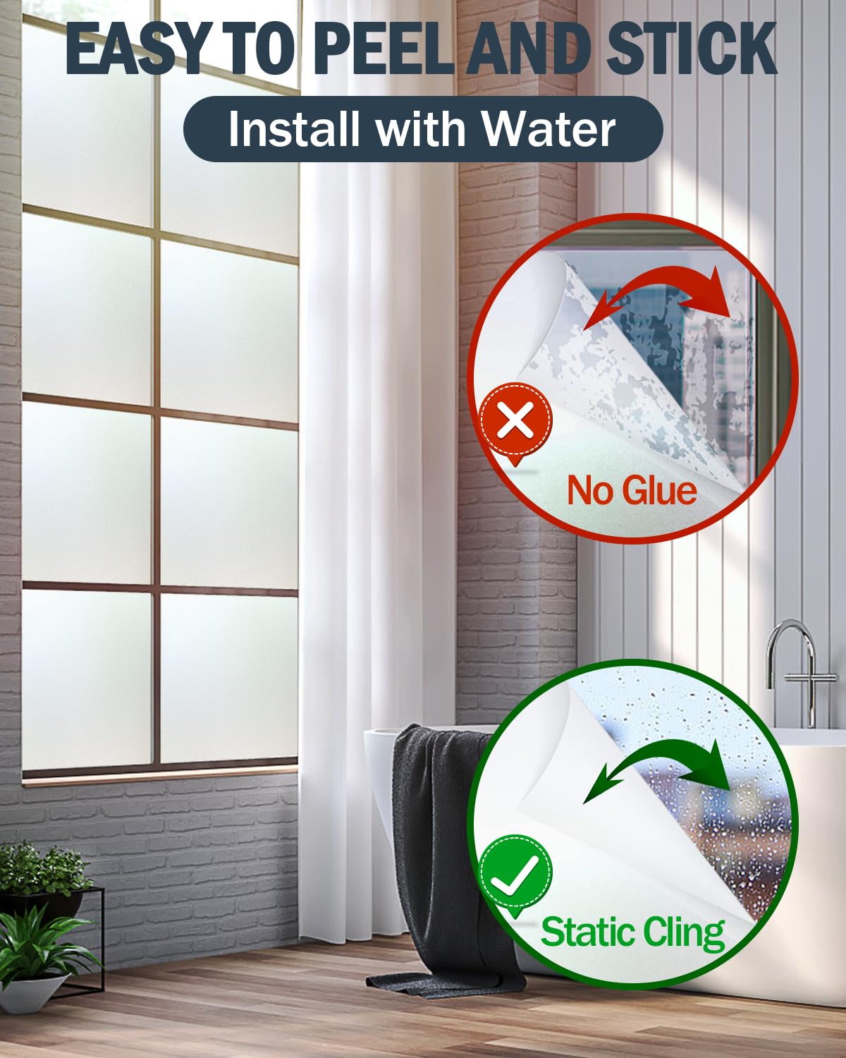 Lovepea office privacy film on doors enhances privacy with natural light
