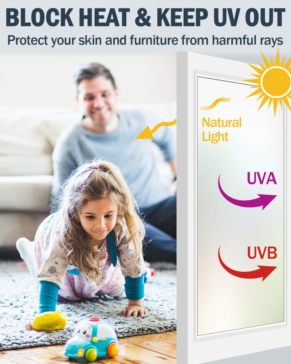 Lovepea privacy film packaging and roll display for easy shopping.