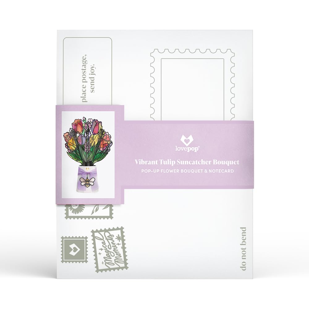 Lovepop packaging includes a blank notecard and premium envelope for gifting.