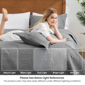 Love's cabin all-season bedding is lightweight and easy to layer.