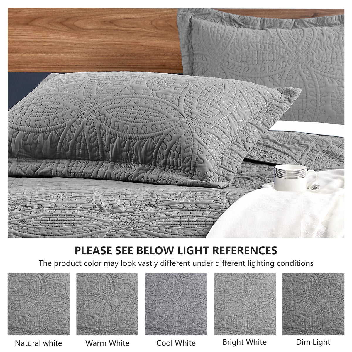 Love's cabin all-season bedspread adapts from cool nights to warmer evenings.