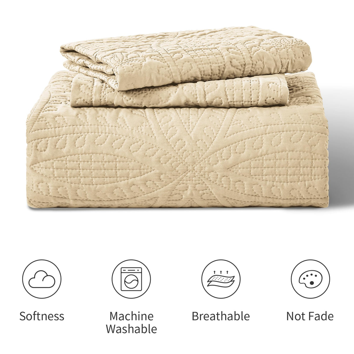 All-season Love's cabin quilt collection styled in neutral decor