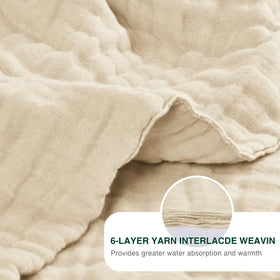 Love's cabin 100% cotton muslin offers soft feel after each wash.