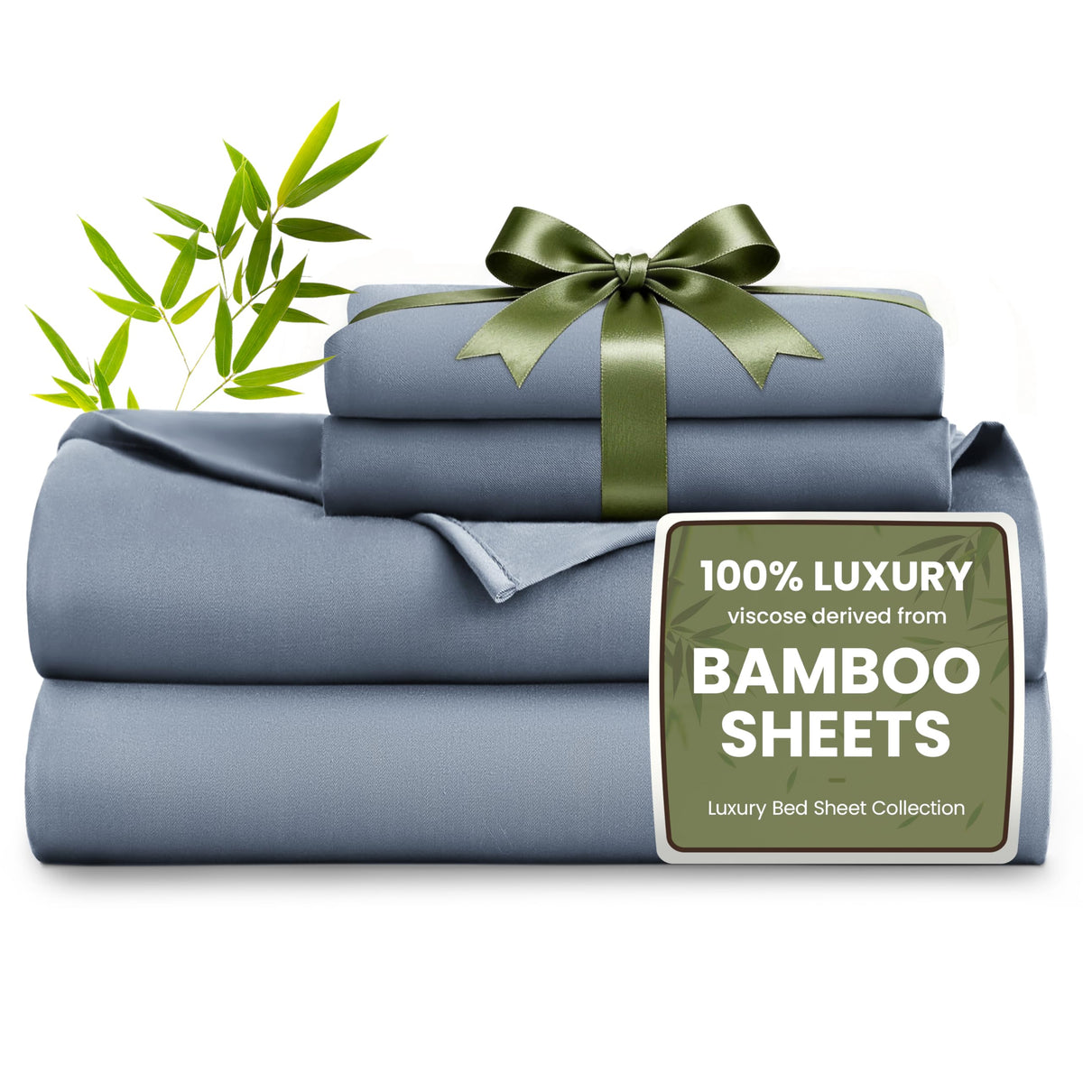 Love's cabin bamboo king flat sheet with silky-soft finish for cool nights