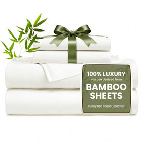 Love's cabin bamboo sheets silky-soft texture for luxurious sleep.