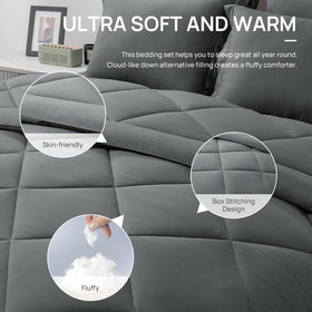 Love's cabin seven-piece set packaging demonstrates instant bed-ready convenience.