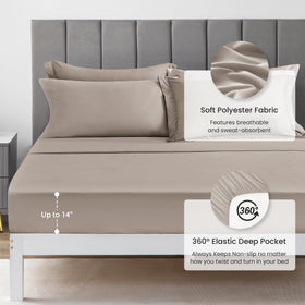 Love's Cabin Burlwood fitted sheet with deep pocket fits most king mattresses securely