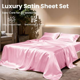 Love's cabin satin bedding care guide image for cold wash and low heat