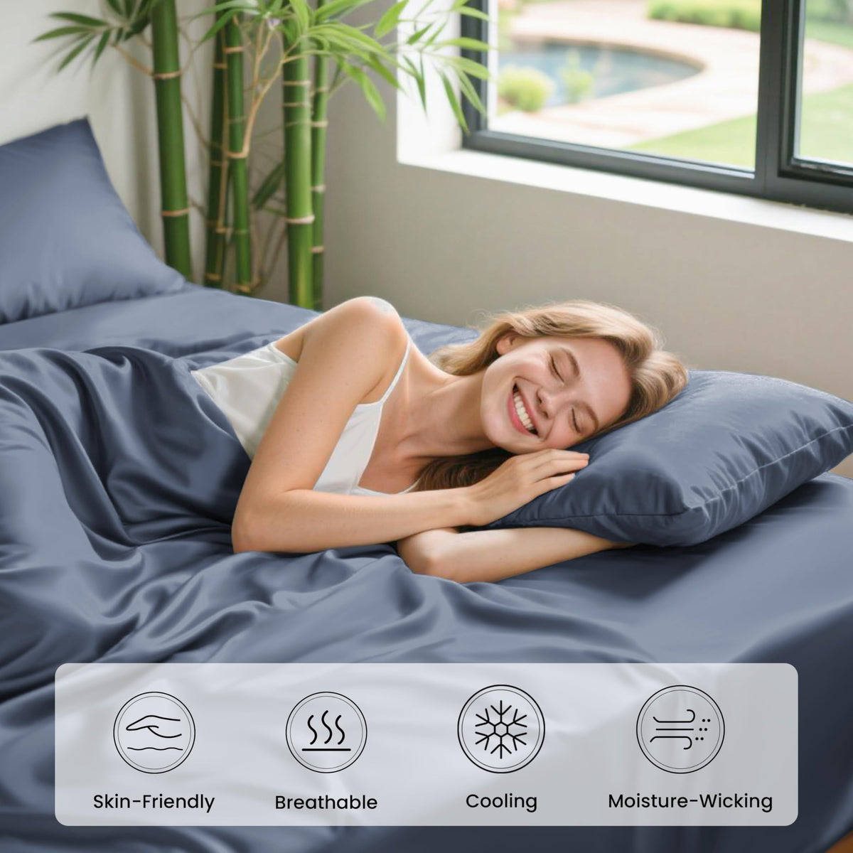 Love's cabin cooling breathable weave promotes airflow for a refreshing night