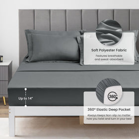 Love's cabin deep-pocket fitted sheet ensures secure fit on most mattresses