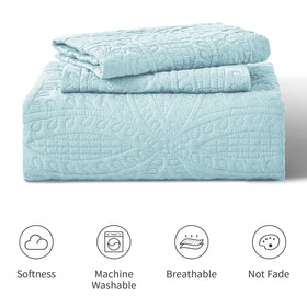 Love's cabin 3-piece set fits queen beds for stylish, practical bedroom styling.