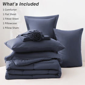 Love's cabin easy-care Indigo Blue machine wash cold tumble dry low