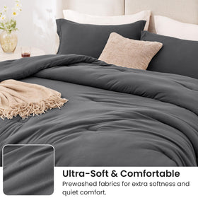 Edge-stitched pillowcase detail adds a neat, durable finish