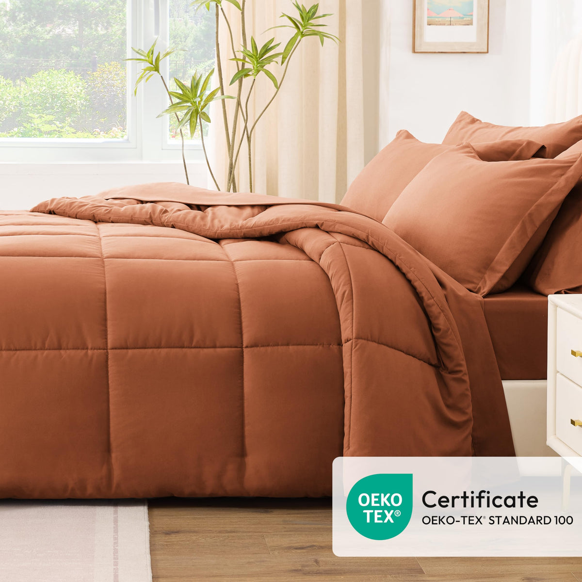Love's cabin envelope-closure pillowcases keep pillows secure through the night.
