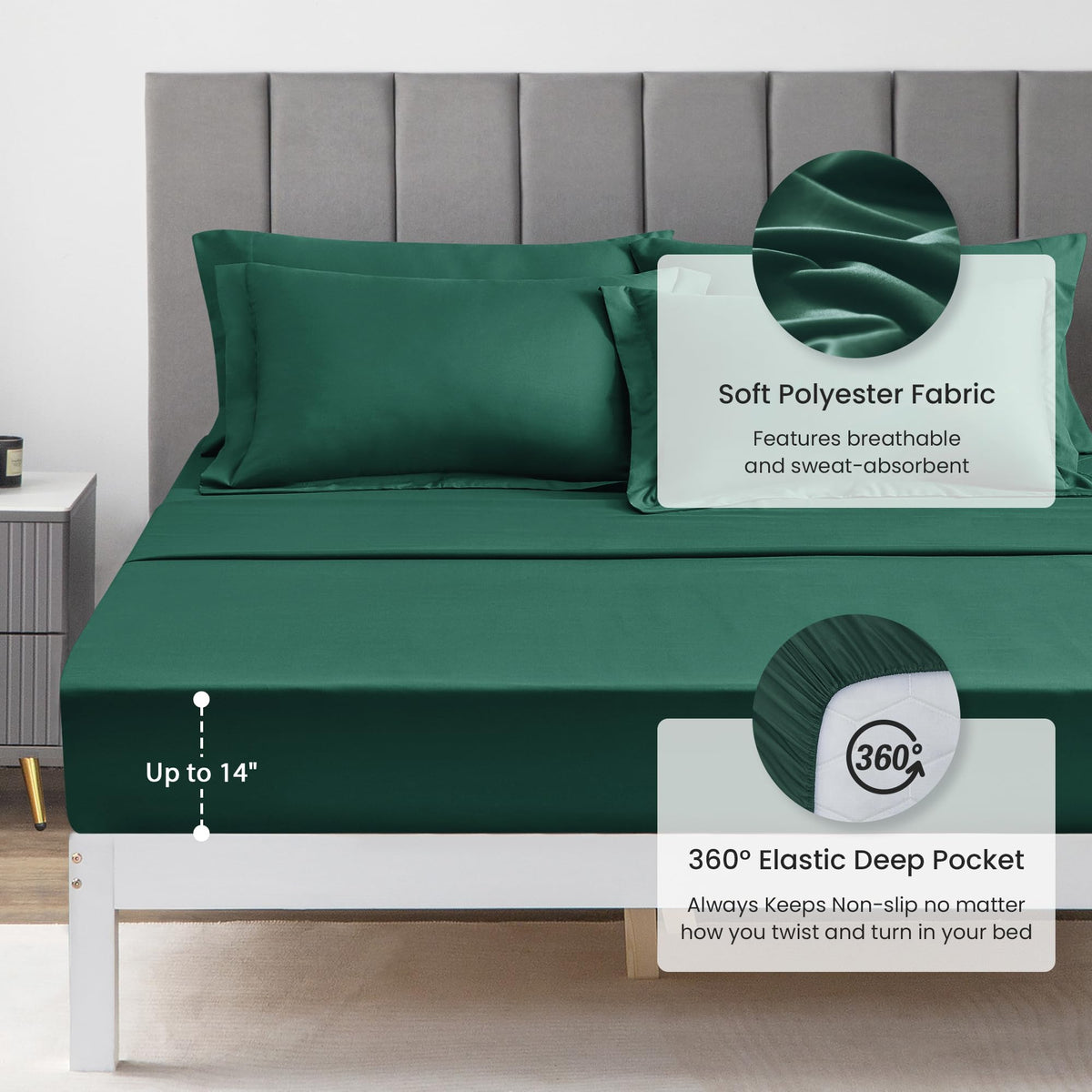 Love's cabin envelope pillowcases stay put and prevent pillow slippage.