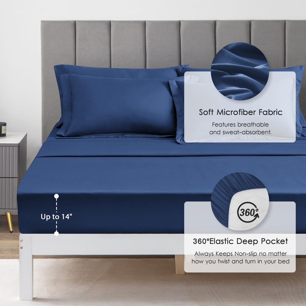Love's cabin envelope pillowcases keep pillows secure and prevent slipping.