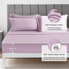 Love's cabin fitted sheet with 14-inch deep pocket fits most full mattresses securely.