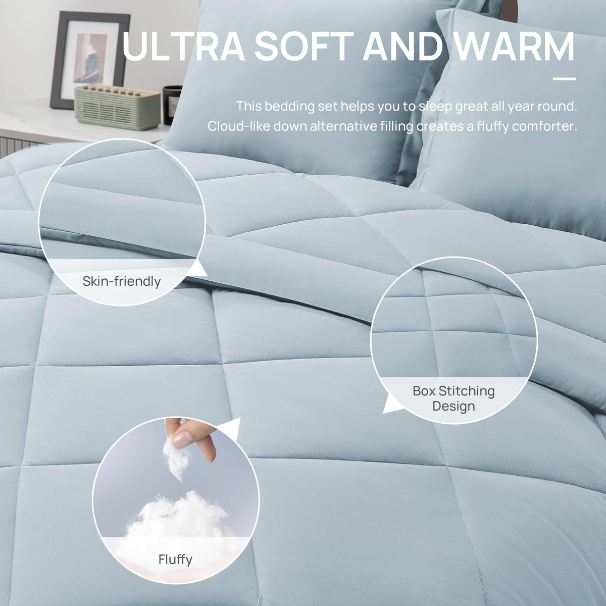Love's cabin fitted sheet with a 14-inch deep pocket fits most standard mattresses securely.