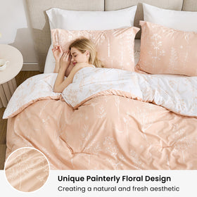 Love's cabin floral tree-branch pattern shams add botanical charm.
