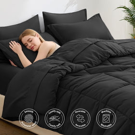 Love's cabin ash black fitted sheet with a 14-inch deep pocket.