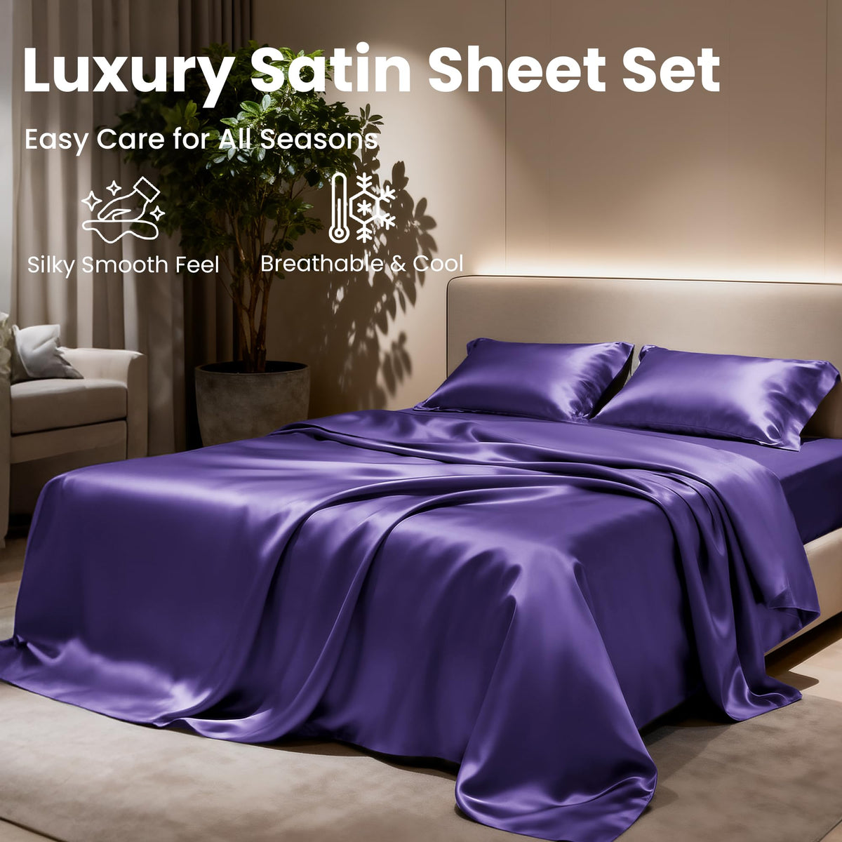 Love's cabin hair-and-skin friendly satin close-up suggests gentle nightly use.