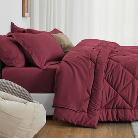 Love's Cabin king flat sheet burgundy highlights a breathable, easy-care bedding layer.