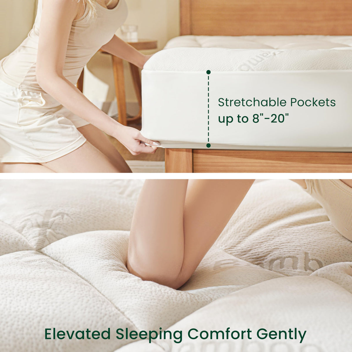 Love's cabin king topper 3D and 7D filling delivers supportive cushioning.