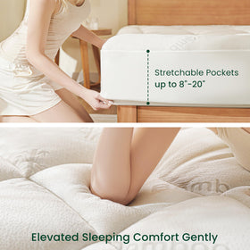Love's cabin king topper 3D and 7D filling delivers supportive cushioning.