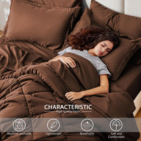 Love's Cabin 7-piece set includes comforter and sheets for a ready-made bed