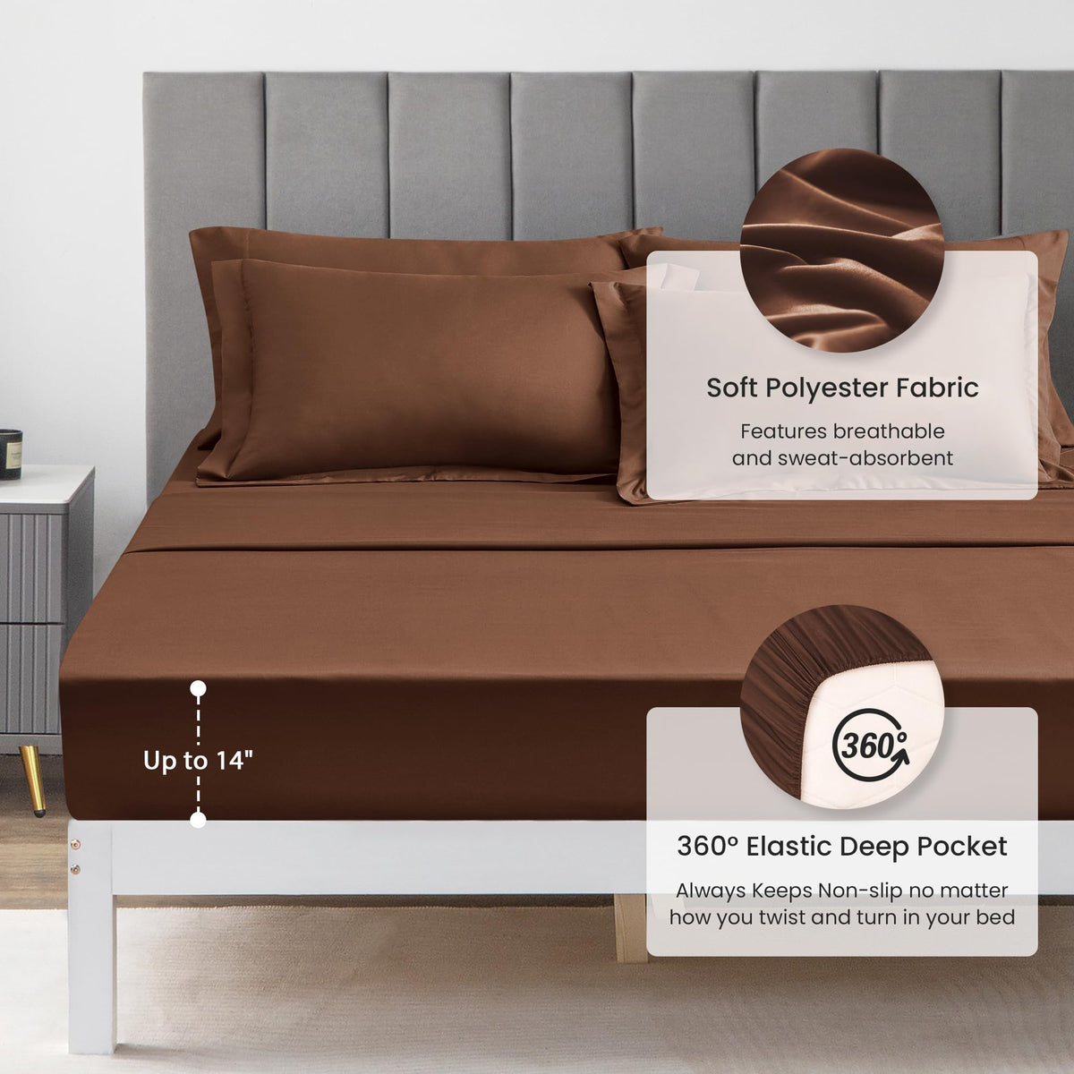 Love's Cabin envelope-pillowcases keep pillows secure through the night