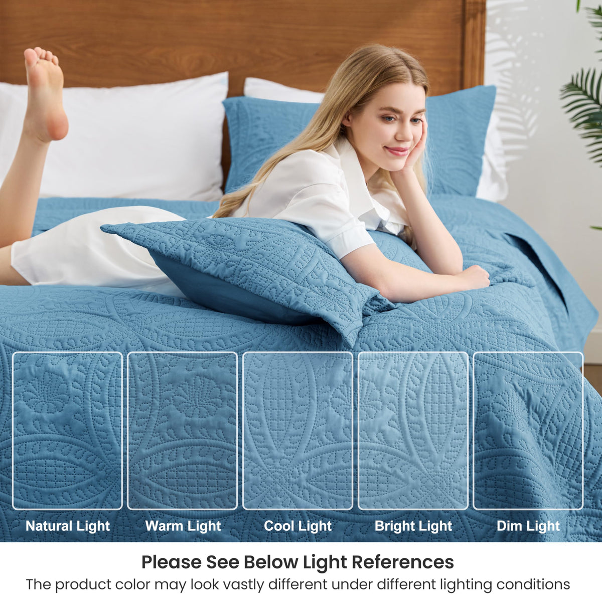 Love's cabin lightweight bedspread close-up emphasizing easy handling