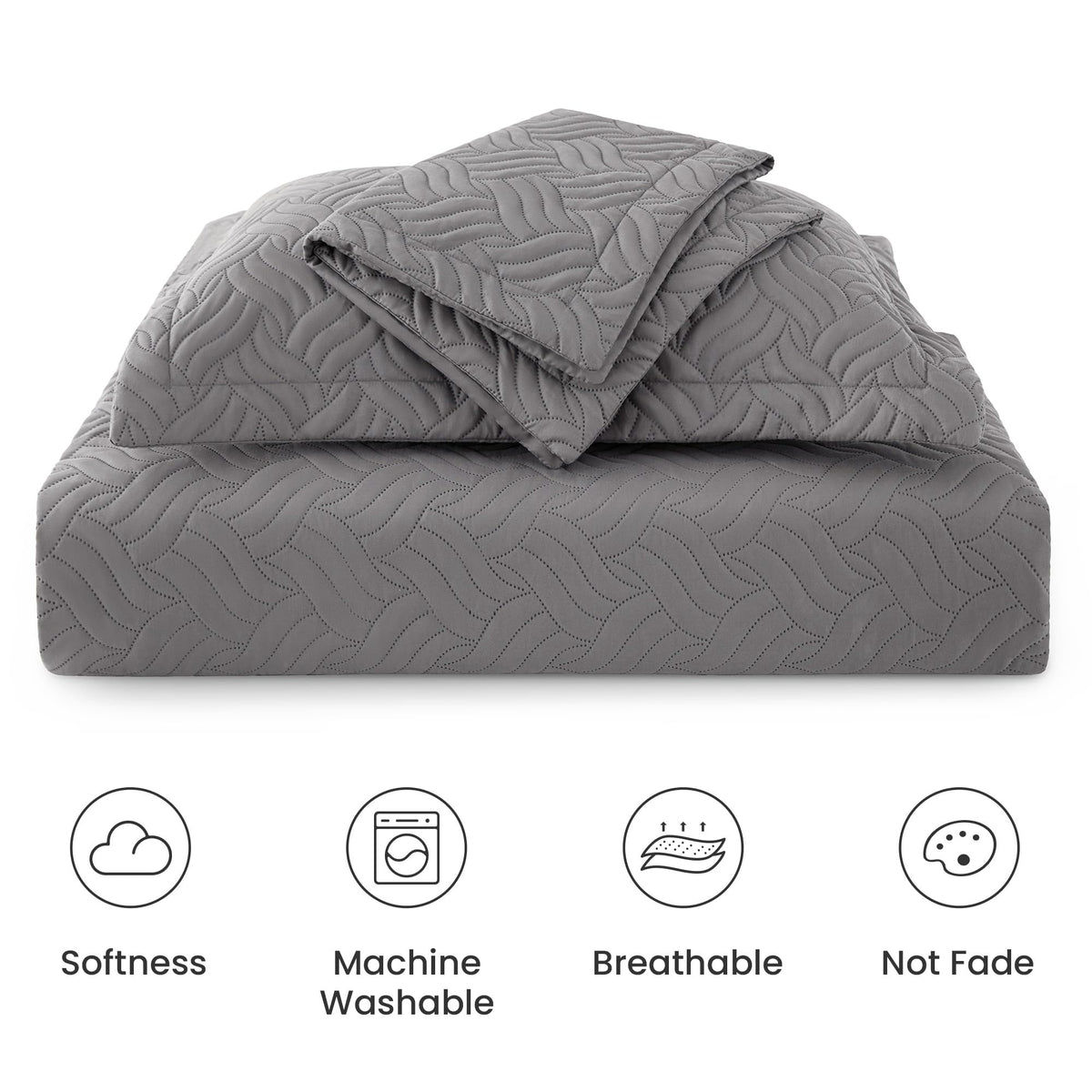 Love's cabin lightweight bedspread stays breathable and easy to move.
