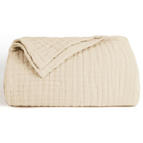 Love's cabin blanket easy care—machine washable and quick to soften.